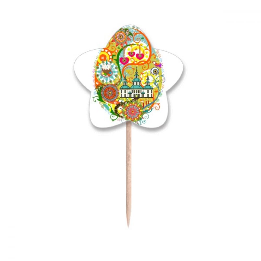 Cupcake picks graffiti en forme d'étoile avec étiquette style street culture