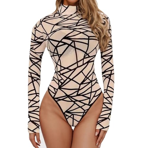 Beige Ladies Lingeries Waist Trainer Body Suit Pants One Piece for Women Sexy Mesh Straight Leg Lower Belly Fat Basic Fall Winter Lingeries 2025 Clothing Fashion L