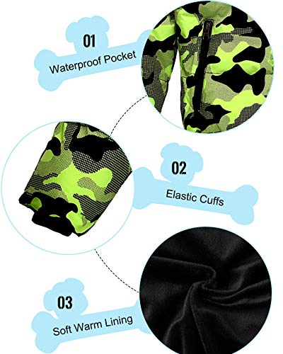 Wantdo Boy's Quilted Winter Coat Waterproof Warm Parka Thicken Padded Puffer Jacket With Hood Black With Camo 8 #TOP3