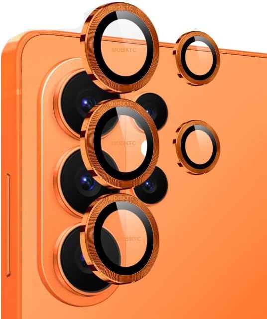 Image of [5 Pack Camera Lens Protector For Samsung Galaxy S26 Ultra 5G Tempered Glass Metal Camera Rings / /Anti-Scratch /Case Friendly [Cosmic Orange]