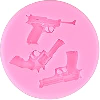 Vista 6 de ZiXiang Pistola de silicona con forma de bala para fondant, moldes para decoración de pasteles de azúcar, decoración de cupcakes, pasta de goma