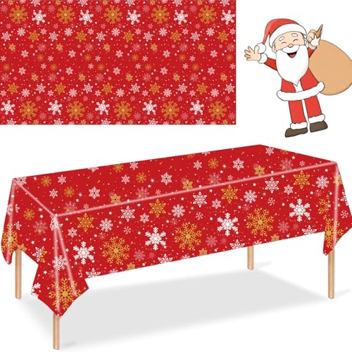 Weihnachten Tischdecke,Schneeflocke Weihnachtsläufer Rechteckige...