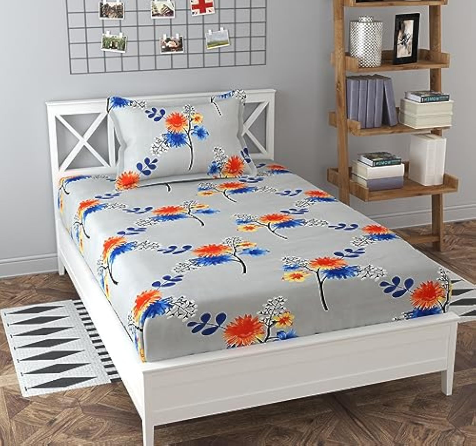 Prime Collection 220TC Combo Pack of 2 Single Bedsheets