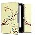 Produktbild kwmobile Hülle kompatibel mit Tolino Vision 1/2 / 3/4 HD - Kunstleder eReader Schutzhülle Cover Case - Baum Vogel Blüte Orange Braun Beige