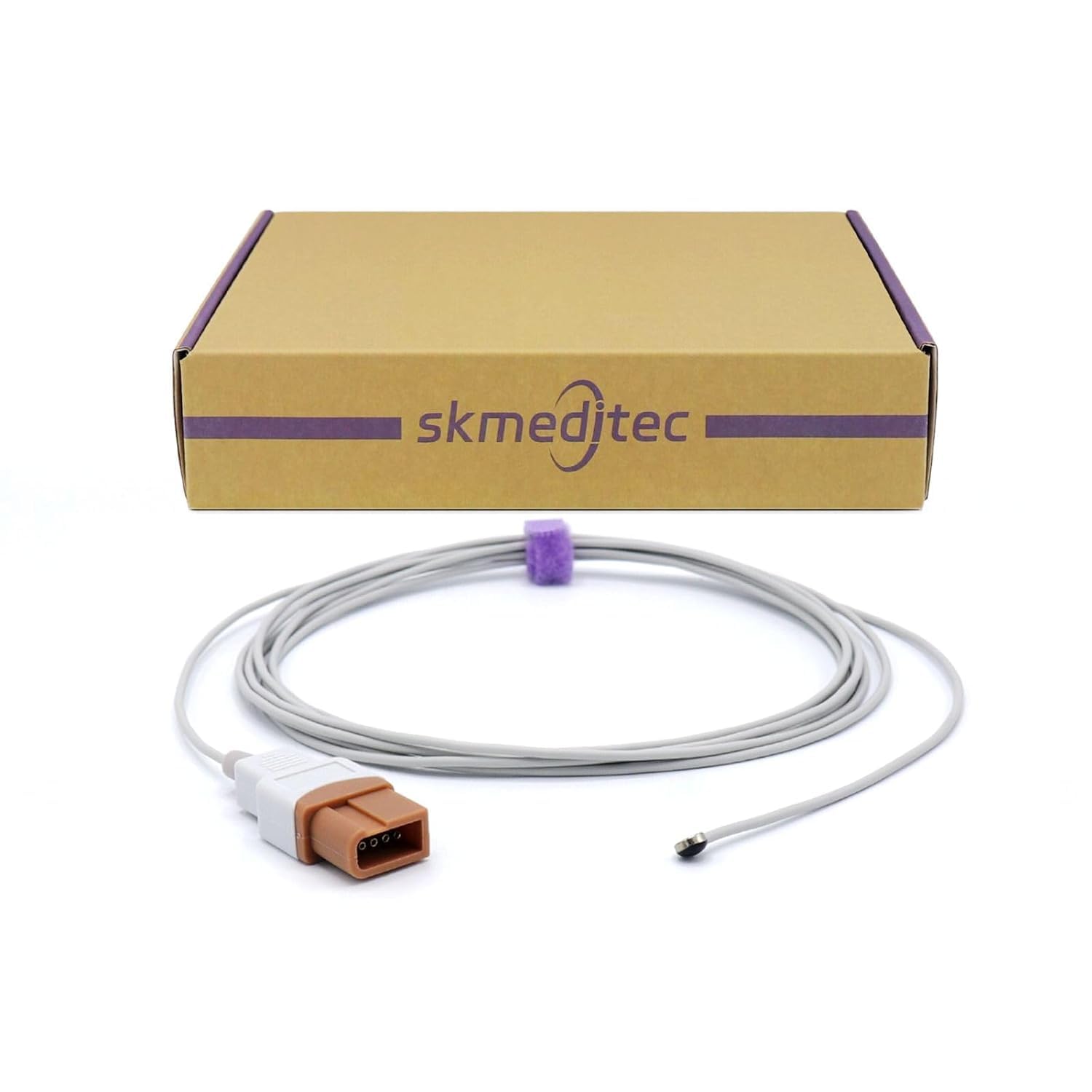 skmeditec Compatible con sonda de temperatura reutilizable Spacelabs, cable sensor piel bebé de 9,8 pies con conector de 10 pines, cable de repuesto