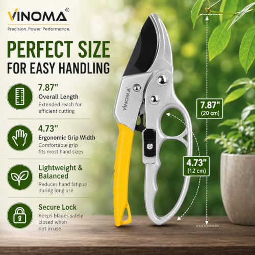 Image of Gardening Scissor Stainless Steel Garden Snip with Safety Lock Garden Shears Sharp Cutter Pruners Scissor for Lawn, Garden & Potted Plants (PACK OF 1)
