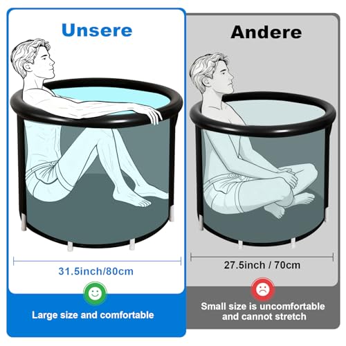STARBRILLIANT Ice Bath Tub for Athletes, 85 Gal Portable Cold Plunge Tub with Pump for Cold Water Therapy and Recovery, Indoor & Outdoor and Gym, Black by STARBRILLIANT - Image 5