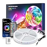 Mexllex LED Strip Lights 10M (1X10M) APP Control Colour Changing LED Lights with Remote, Music Sync Built-in Mic, SMD RGB Light Strips RGB LED Strip, Led Lights for Bedroom Home Decoration