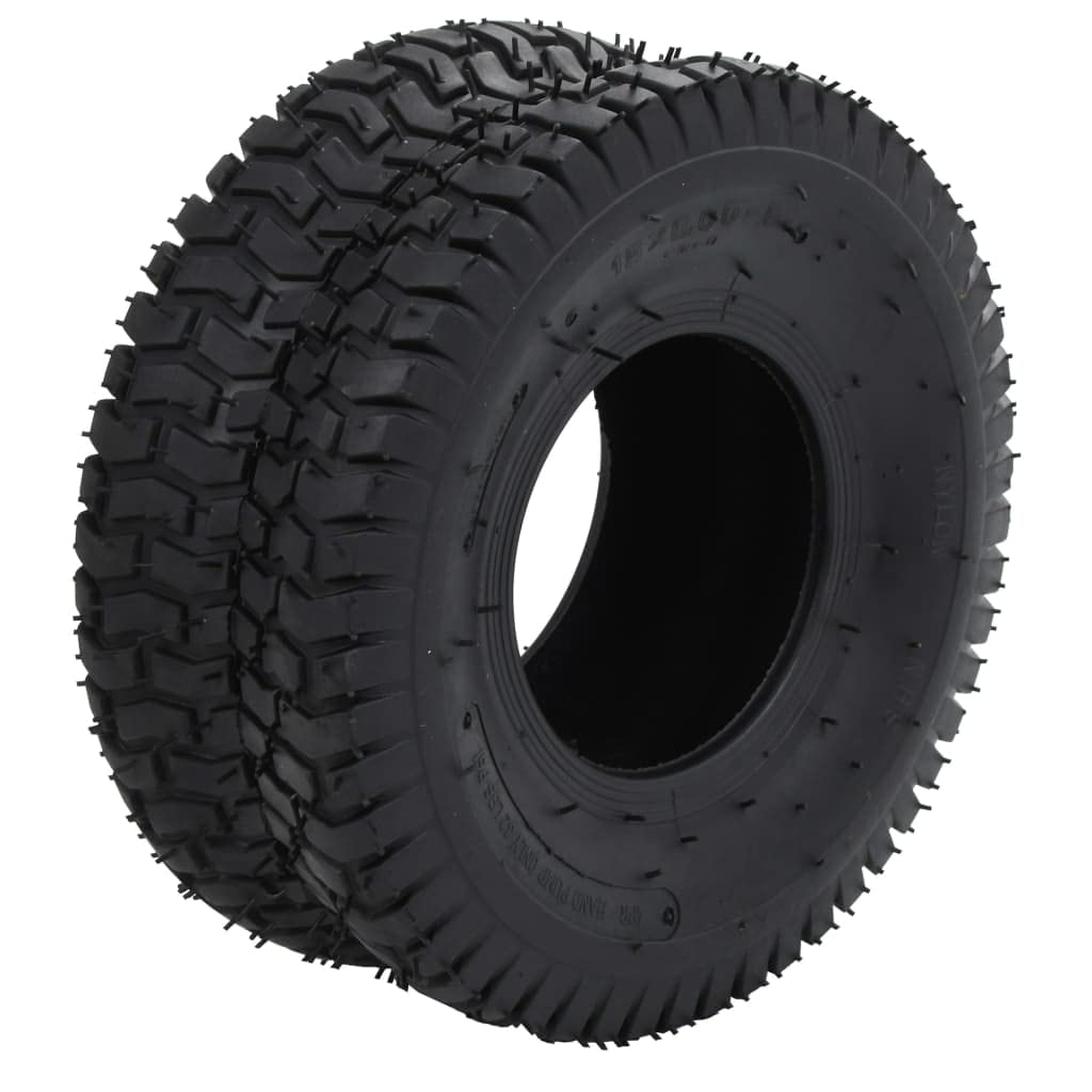 Homgoday Ruedas de Repuesto Antipinchazos para Carretillas y Carros Manuales - 15x6.00-6 4PR, Negro, Goma, 160 kg