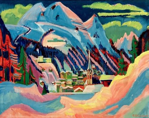 Tableau d'art abstrait Kirchner 60x90cm pour habiller un mur vide