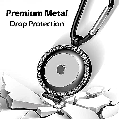 Image of AirTags Case, Key Finder and Phone Finder, Anti-Scratch Protective Alloy Metal Cover with Keychain, Excellent Gift for Friends (Rose Gold & Gold, 2 PCS)