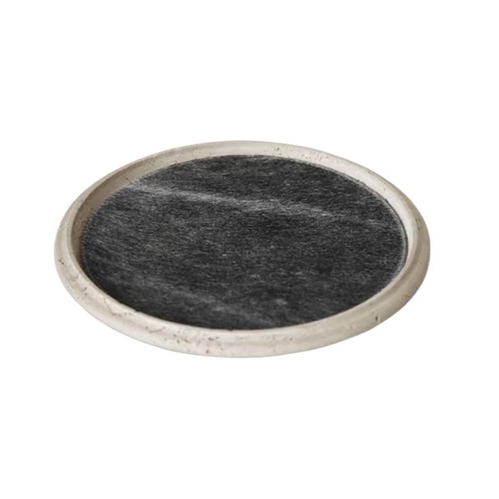 Tray Decor Living Room Desktop Jewelry Key Travertine Tray Coffee Table Entrance Scented Candle Decorative Tray Food Tray