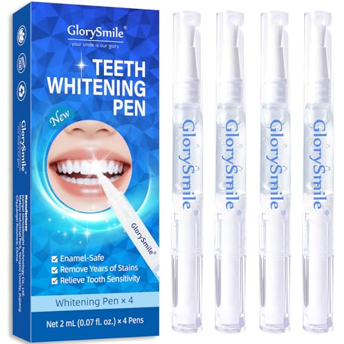 Teeth Whitening Pen 4-Pack, 35% Carbamide Peroxide Whitening Gel Pens for Sensitive Teeth, Instant Whitening Essence for Stained Teeth, Removes Coffee, Wine & Smoking Stains
