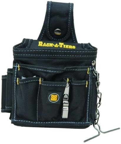 Rack-A-Tiers 43095 Ballistic Nylon Butt Pouch Grande Pocket Tool Holder Black