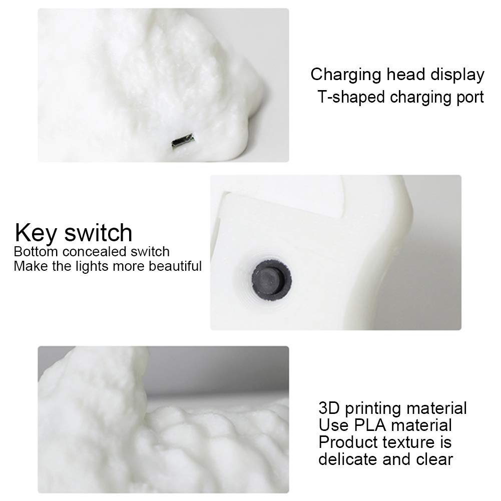 Lumière en Forme De Dragon De Feu Imprimée en 3D, Lampe De Chevet, Lampe De Table Rechargeable par USB, pour Chambre d'enfant, Chambre De Garçon Et De Fille