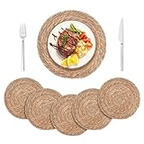Utilisation Polyvalente : Ce sous-plat tissé ajoute une touche d'élégance à votre salle à manger. Il s'harmonise avec tous les styles de décoration, idéal pour les occasions festives, les réunions familiales, les restaurants ou les hôtels