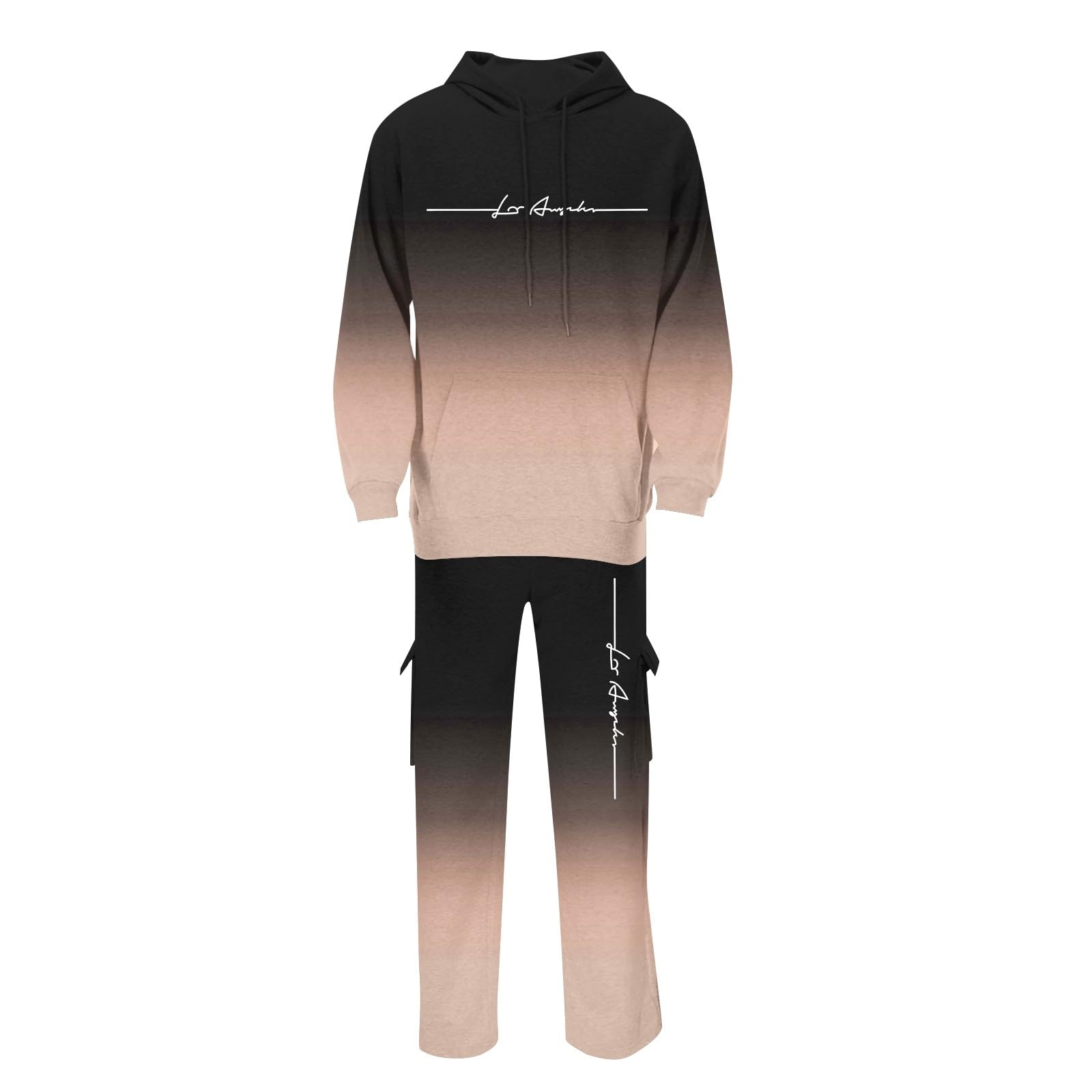 Chándal de algodón para hombre Chándal para casa con estampado degradado para una comodidad elegante y perfecto para ocasiones formales, reuniones de negocios y eventos especiales