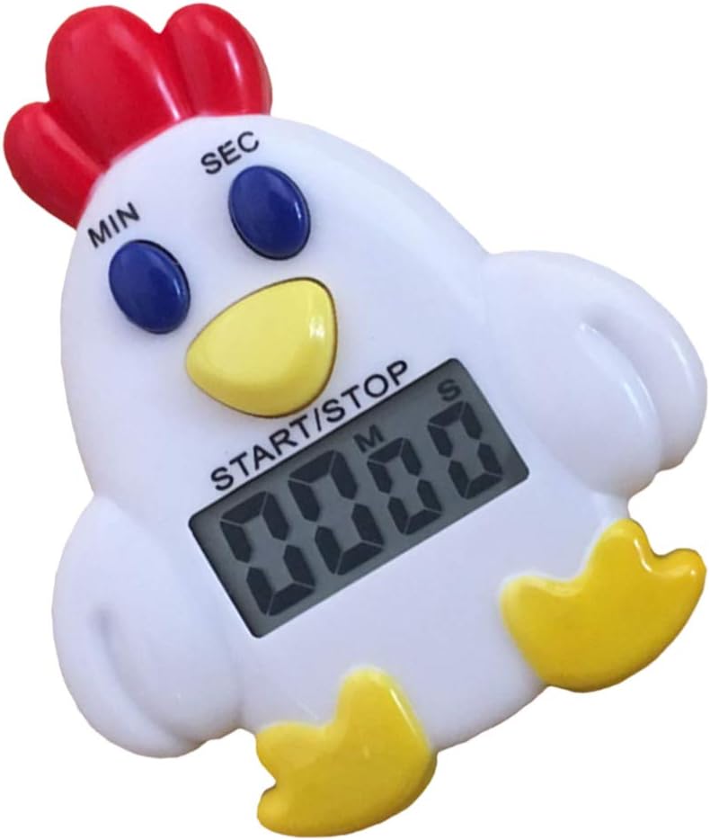 Mechanical Kitchen Timer, Cute Chick Timer for Kids, Wind Up 60 Minutes Manual Countdown for Classroom, Home, Study and Cooking (with Battery)
