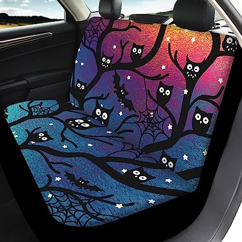 Image of Funny Custom Women Men Car Seat Cover Full Set Breathable Elastic Fitted Cartoon Halloween Automotive Seat Protector Non Slip Full Coverage Two Front Seat Covers Rear Back Bench for Most Trucks SUV