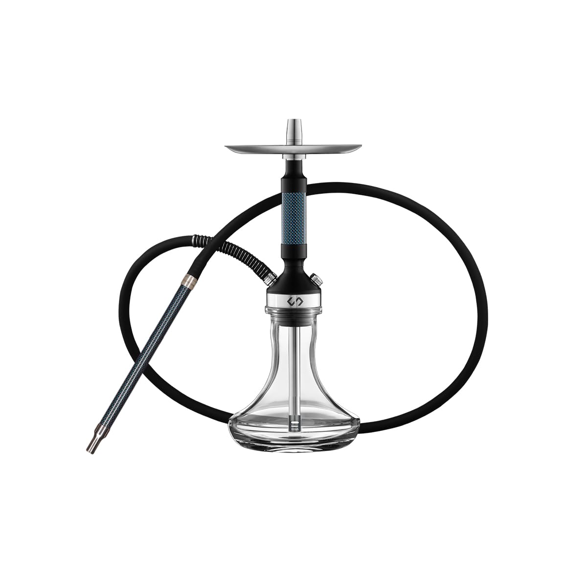 Conceptic Design Smart Carbon Fiber Hookah Blue Without Glass Base