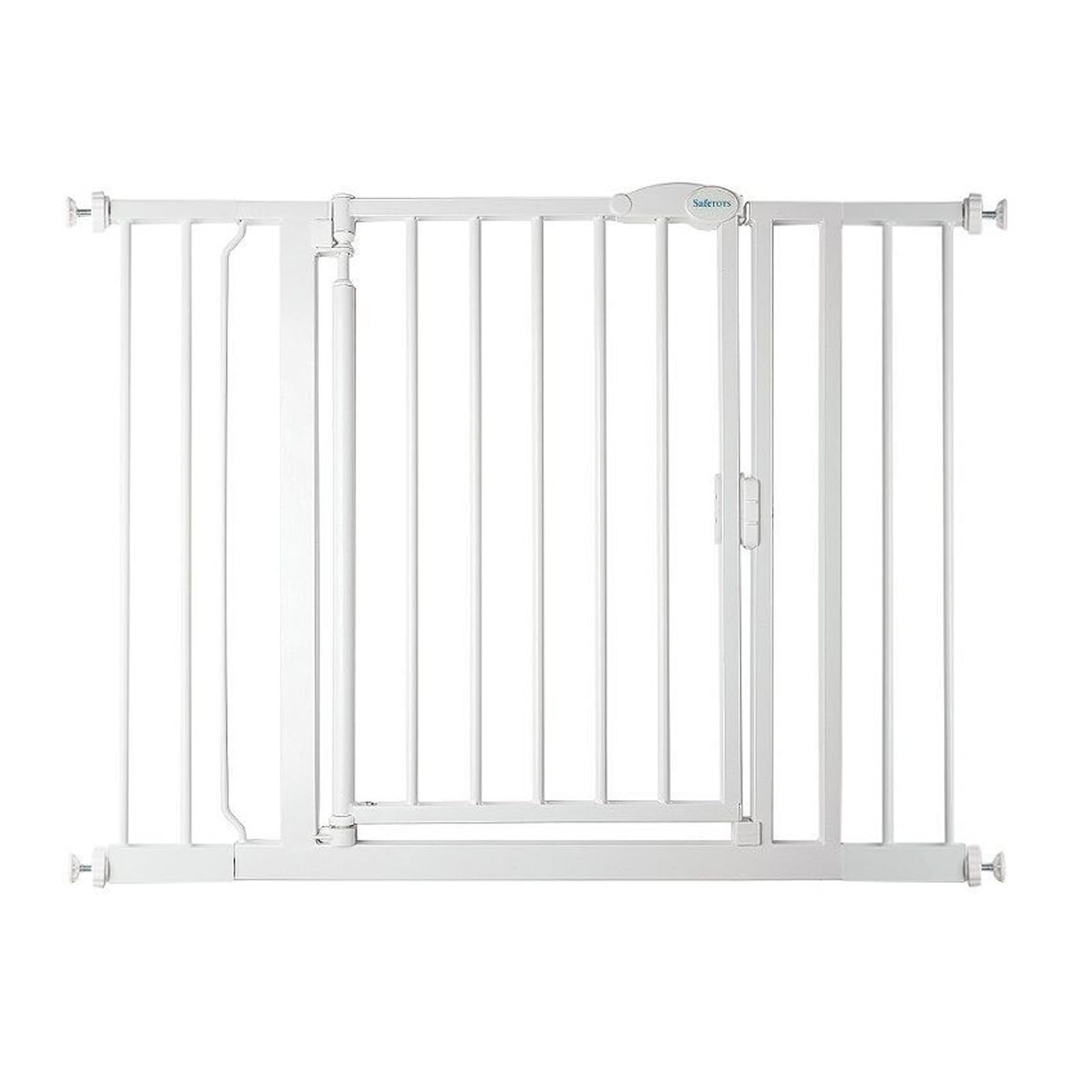 Safetots Puerta de Seguridad Autoajustable con Cierre Automático, Estrecha, 68,5cm - 75cm, Negra Mate, Puerta de bebé con cierre automático, Barrera de seguridad para niños pequeños — view 29