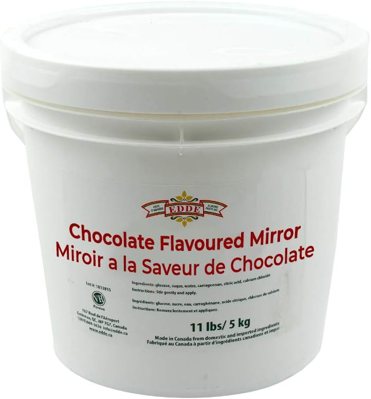 EDDE Chocolate Mirror Glaze, One 11-Pound Pail