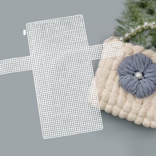 Image of DIYEAH 10 Pcs Mesh Canvas Bag Sheets 15.74X14.37 Inch Plastic Mesh for DIY Bag Making Crochet Net Craft Supplies Purse Weaving Projects