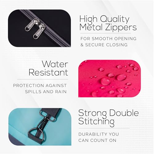 Personal Item Travel Bag for Airlines - Underseat & Carry-on Travel Bag, Cabin Duffel Holdall, Tote Luggage for Women & Men, Foldable, Water Resistant, Overnight Weekender Bag 16x10x8 in (40x25x20cm)3