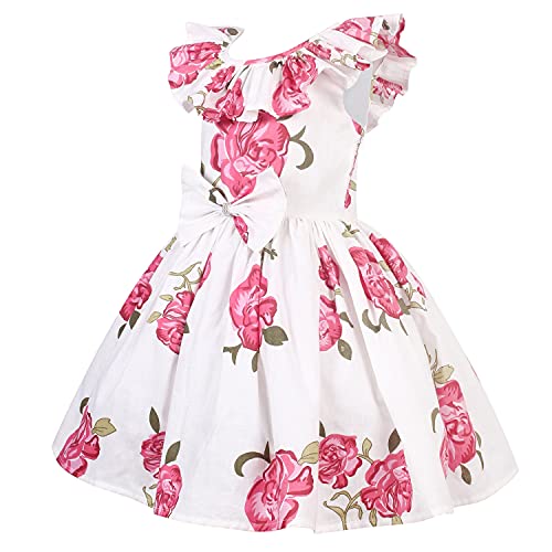 Image of Alina Enterprises Cotton Floral Digital Printed Girl's Frock for Summer