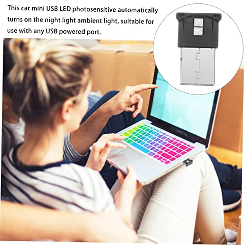 IMIKEYA 2 luces USB LED portátiles para ambiente miniatura 4