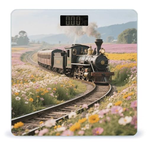 Báscula digital Steam Train para baño, capacidad 400 lb miniatura 1