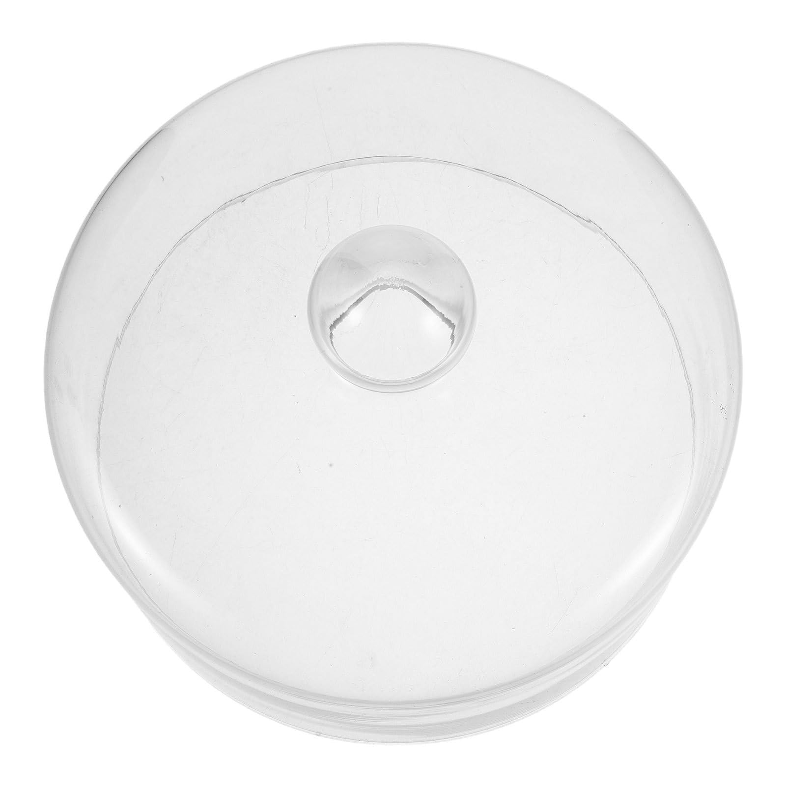 Campana de Cristal Redonda para Pasteles, Cúpula Transparente de 24 CM