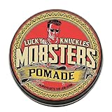 Mobsters Pomade for Men - Strong Hold, Matte Finish Water-Based Pomade for Men, Easy Wash Out, Non-Greasy, Long-Lasting Mens Hair Wax for Slick Back, Easy Wash Out, Compact Tin, Various Scents
