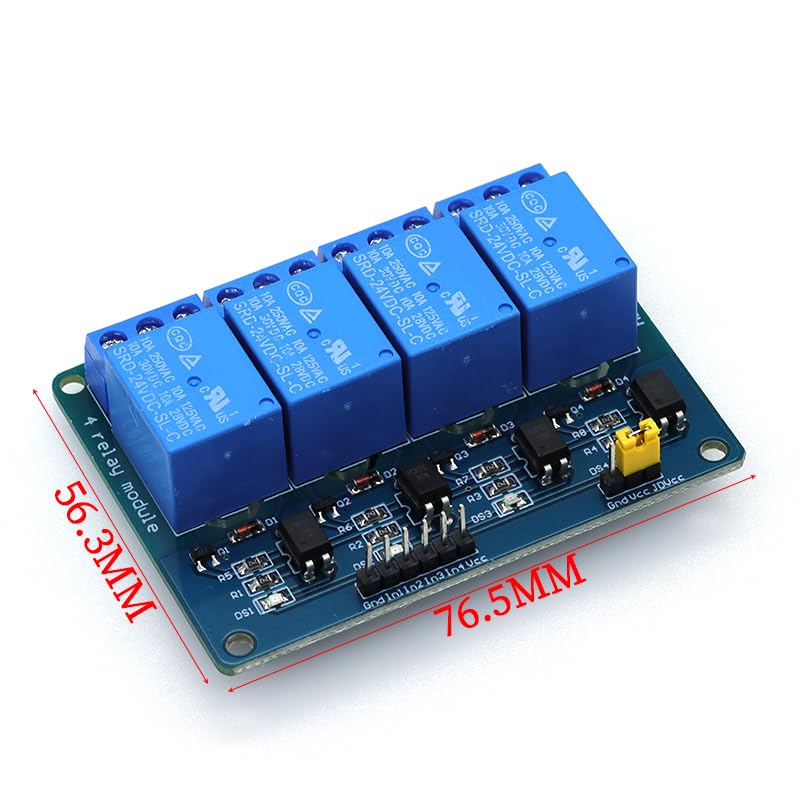 1-10 Pz Javino 5 V 12 V 1 2 4 6 Modulo Relè A 8 Canali Con Uscita A Relè Accoppiatore Ottico 1 2 4 Modulo Relè A 8 Vie For Arduino Disponibile(10 Pcs,4 channel 24V)