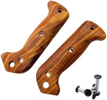 1 Pair Handle Scales Handles Patch DIY Tool Replacement Grips Fit for Ka-Bar Becker BK2 Companion BK9 with 3 Sets of Screws