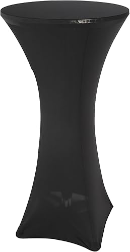 REDCAMP Mesa de cóctel de 24 pulgadas con cubierta negra, mesa de bar redonda plegable con parte superior abatible para fiestas y restaurantes, 3045