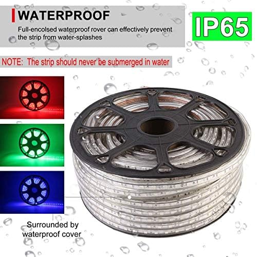 GreenSun LED Lighting 30m(98.4ft) LED Strip Lights, Waterproof, RGB Color Changing, with 24Keys RF Remote Controller, for Home Christmas Party Indoor Outdoor Decoration
