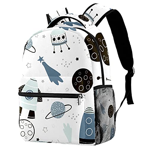 Sac à dos de voyage enfant mignon robot avec poche gourde latérale