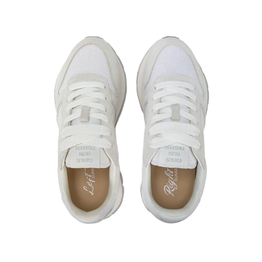 Sun68 Wmns Z35203 Ally Glitter Textile 01 Bianco Glitter Argento bianco glitter argento/36