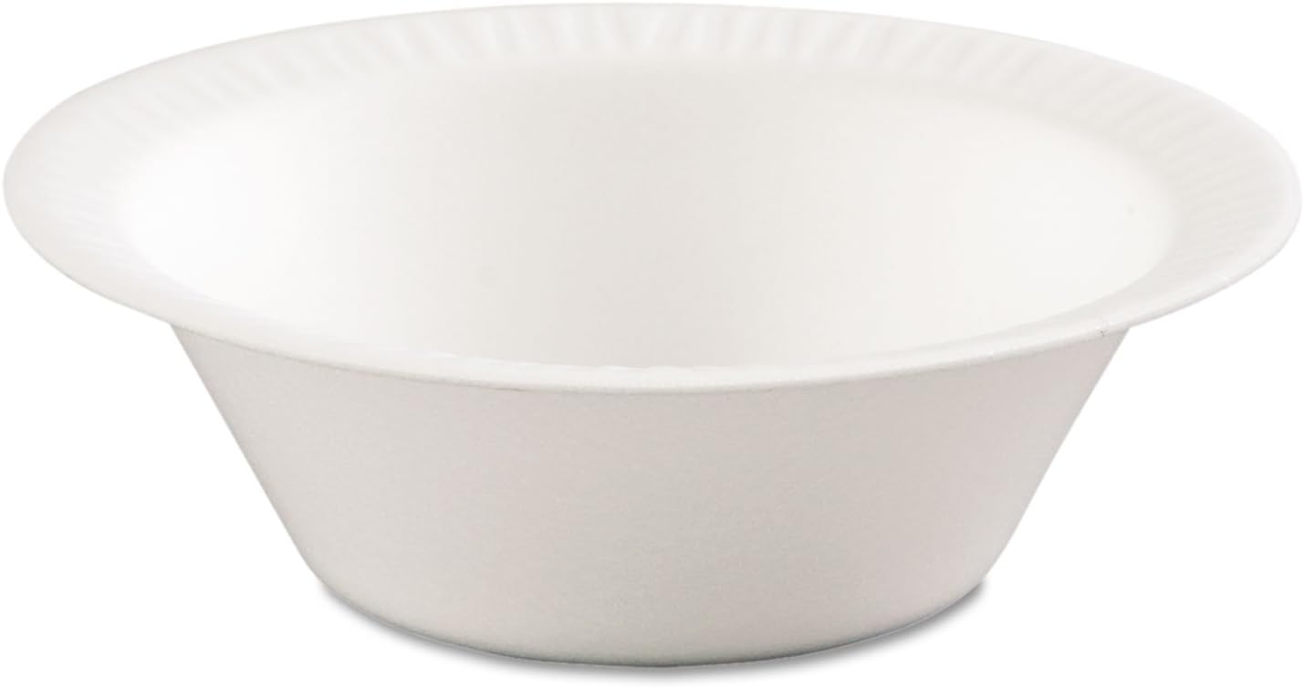 Dart 5BWWC 5-6 oz White Concorde Plastic Non-Laminated Foam Dinnerware Bowl (8 Packs of 125)