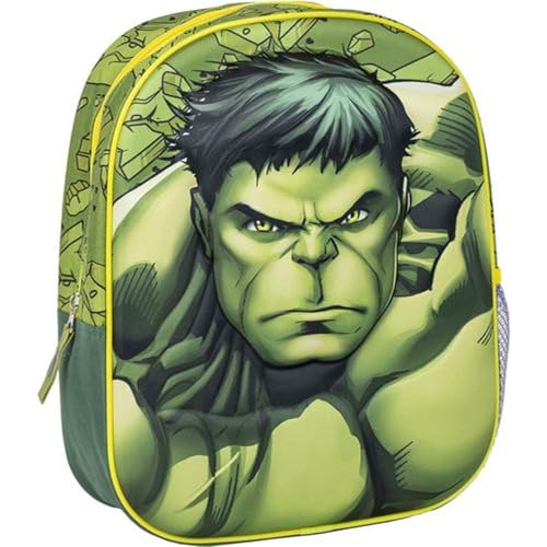 Mochila Escolar Hulk Diseño 3D con Estampado Original Marvel -...