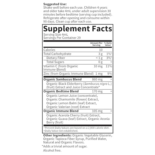 Garden of Life Organics Kids Elderberry & Sleep Immune Syrup, 3.92 Fl Oz - image 6