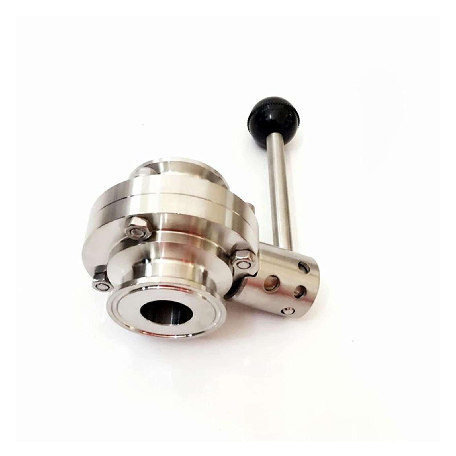 QRUYHBAJU Ball Valve Hot And Cold Water Stop Suitable For 57mm 2.25" Pipe Outer Diameter X 2.5" Three-clamp Sanitary Butterfly Flow Control Valve SUS 316L Stainless Steel