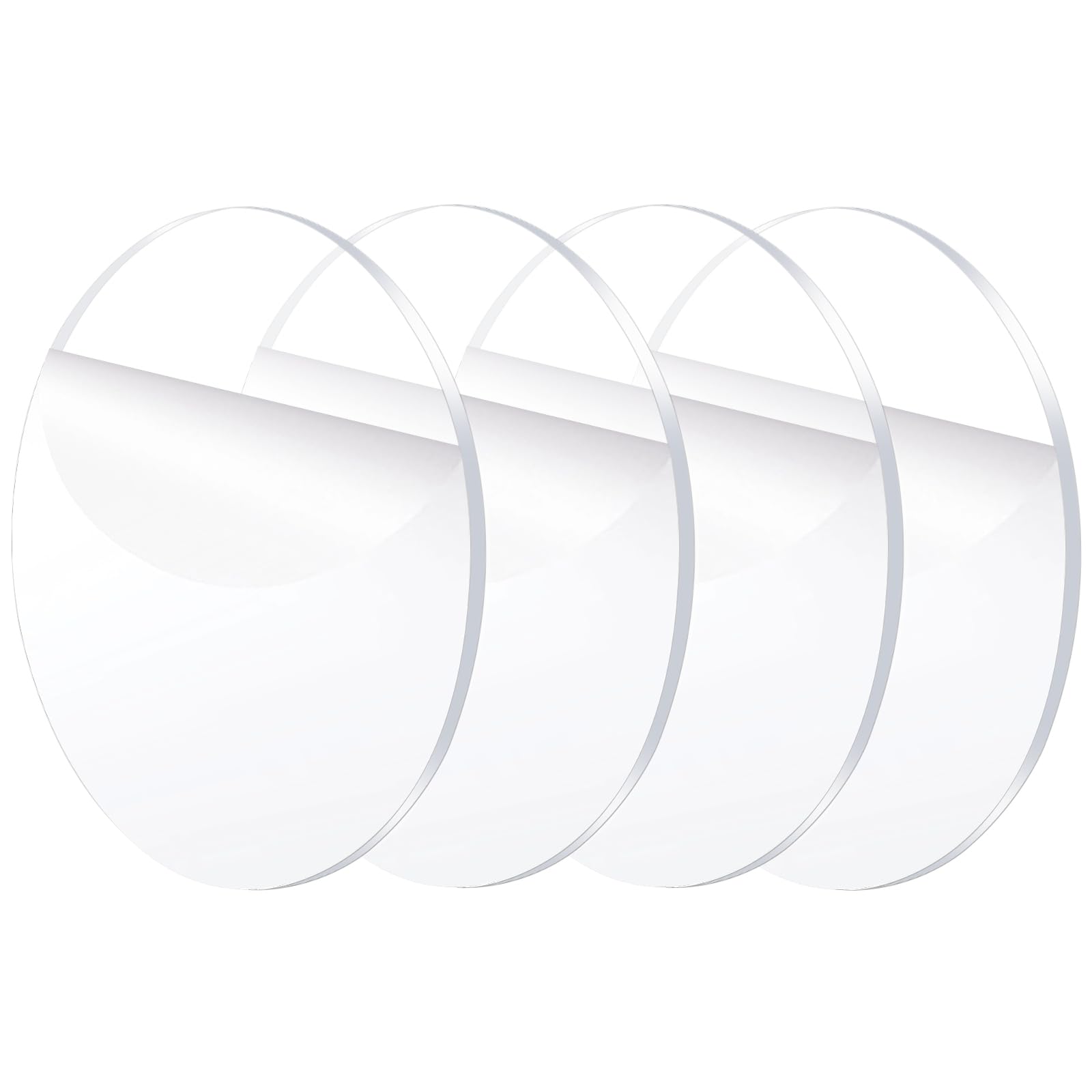 Clear Acrylic Sheets - 13" Round, 2 Pack -24