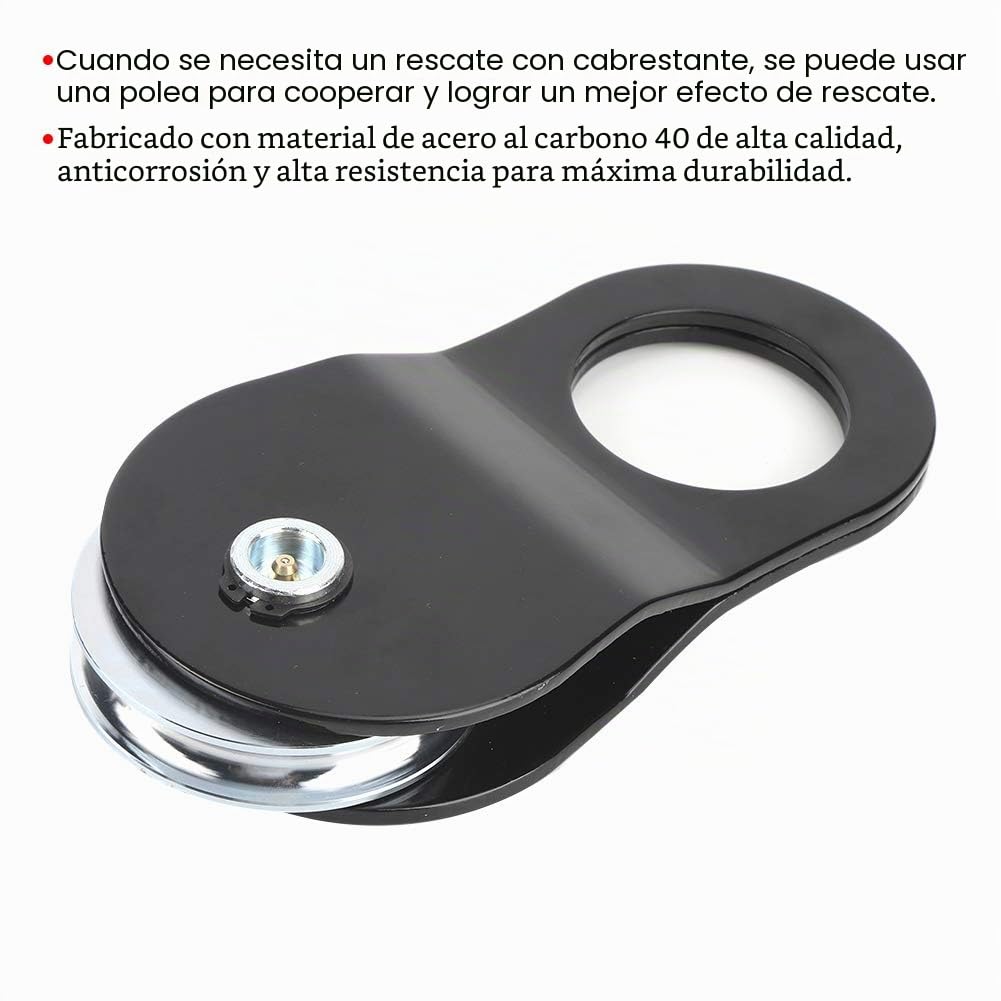 Wakects Polea para cabrestante de 22000 libras, polea de desplazamiento, rodillo tirante para cabrestante, Snatch Block para vehículos todoterreno