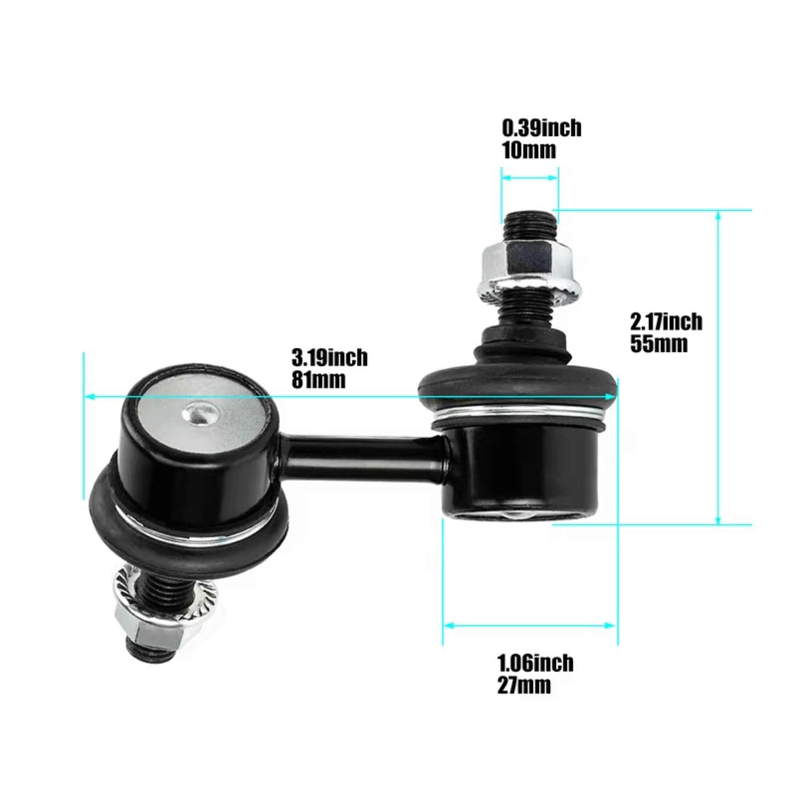 Kit de 2 bieletas de Barra estabilizadora Delantera 51320-S5A-003 51320SCVA91 K90454 K90455 Compatible con CR-V 2002 2003 2004 2005 2006