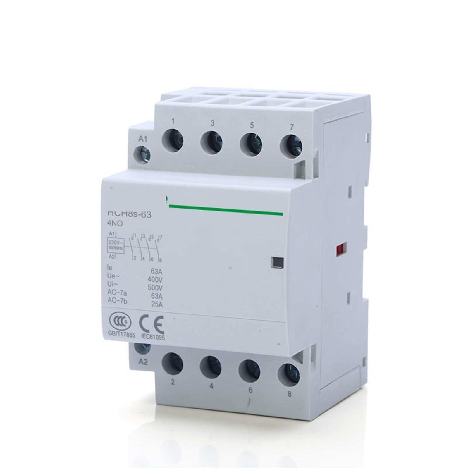 Stycznik modułowy 40 A 100 A 4P 63 A 4 NO NC 2 NO 220 V 110 24 automatyczna szyna domowa typ szyny DIN ICT 50/60 Hz (4P 40A 4NO AC230V)