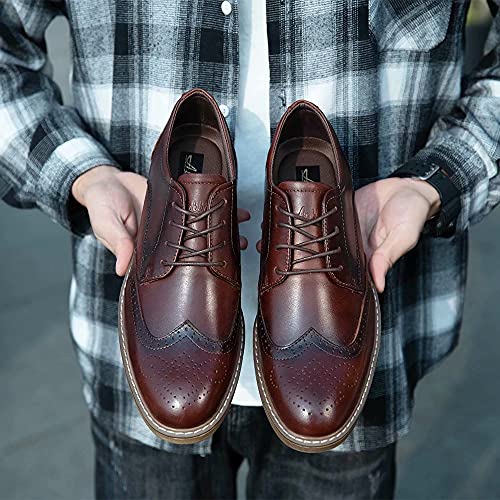 Image of Arkbird Mens Dress Shoes, Lace Up Leather Oxford