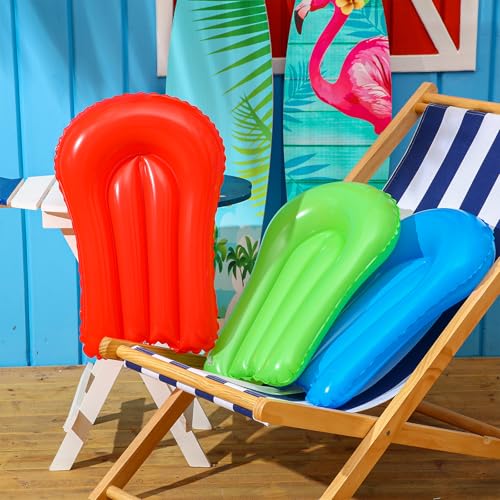 Blueweenly 9 Pcs Inflatable Body Boards for Water Slides, Pool Slide Inflatable Surfboard 21.2 x 15 Inch Portable Surf Boards for Kids Garden Lawn Water Slide Accessories(Blue Red Green)