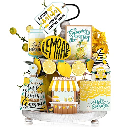 Plateaux décoratifs pour la maison style rustique avec citrons en bois - 2